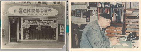 Peter Laurits Schrøder og hans forretning. Peter Laurits Schrøder.